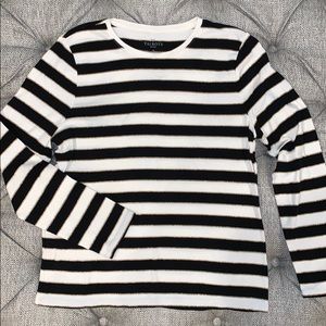 Talbots long sleeve metallic stripe tee LP